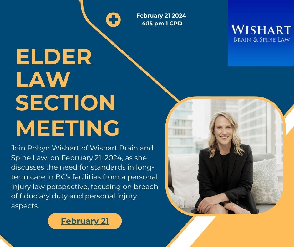 Speaking Engagements Wishart Brain & Spine Law LLP